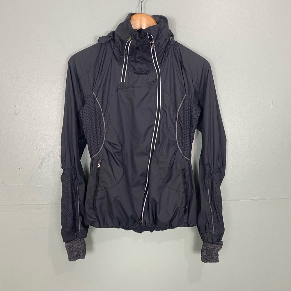 Lululemon Inspire Jacket Black Zip Up Sz 4